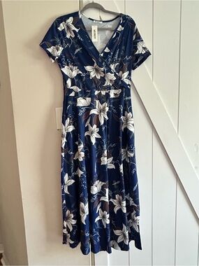 Floral maxi wrap dress